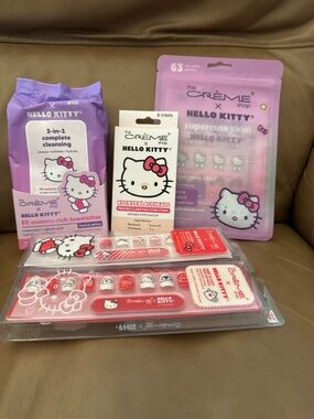 Hello Kitty Beauty Bundle Sanrio Nails Skincare Set BNWT Kawaii Gift